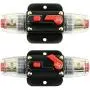 Interrupteur de circuit en ligne 30A, support de fusible PowMr avec réinitialisation manuelle pour audio automobile 12V-24V, commutateur stéréo et système d'onduleur solaire (2 pack) Interrupteur de circuit en ligne 30A, support de fusible PowMr avec réinitialisation manuelle pour audio automobile 12V-24V, commutateur stéréo et système d'onduleur solaire (2 pack)