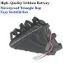 Wnicek 72V E-Bike Battery 30Ah 20S 6P Li-ion Triangle Battery Pack Electric Motorcycle 500W-2800W Lithium Battery with 5A Quick Charger and Triangle Bag