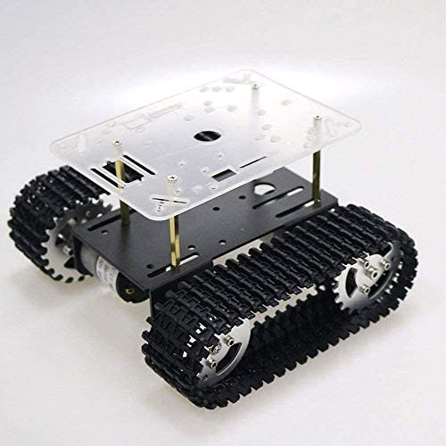 2021 Updated RC Metal Robot Tank Car Chassis for Arduino / Raspberry pi, Track Crawler / Caterpillar, Robotic Starter Learning Kit, DIY Science Experiment Platform, NodeMCU Wireless Remote Control