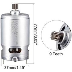 uxcell DC 14.4V 19500RPM Electric Gear Motor 9 Teeth for Various Cordless Screwdriver