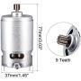 uxcell DC 14.4V 19500RPM Electric Gear Motor 9 Teeth for Various Cordless Screwdriver