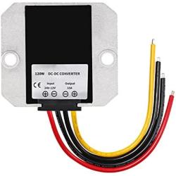 MGGi DC 24V to 12V 10A 120W Voltage Buck Converter Waterproof Power Transformer, Step Down Voltage Reducer, Regulator DC/DC Power Supply Module Buck Transformer, for Golf Cart, forklifts, Car