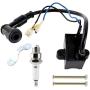 YOFMOO CDI Ignition Coil Spark Plug fits 49cc 50cc 60cc 66cc 70cc 80cc 2-stroke Engine Motorized Bicycle Bike
