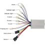 Kunray 48V 1000W Brushed DC Motor High Speed Electric Motor & DC Brush Controller & Gas Accelerator Throttle & Ignition Lock for Dirt Bike e-Bike ATV Go Kart Moped Mini Bikes Motorized Bicycle