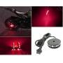 NBWDY 6Pcs Motorcycle LED Light Kit Strips with 2Pcs Motorcycle Weel Light 12V Waterproof Wireless RF Remote LED Underglow Atmosphere Lighting(Red Solid Color)