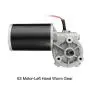 uxcell DC24V 45W 180RPM 3.5N.M Reversible Worm Gear Motor High Torque Speed Reducing Electric Gearbox Motor-JCF63L