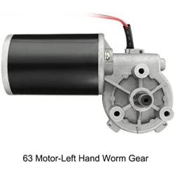 uxcell DC12V 60W 60RPM 8N.M Reversible Worm Gear Motor High Torque Speed Reducing Electric Gearbox Motor-JCF63L