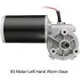 uxcell DC12V 60W 60RPM 8N.M Reversible Worm Gear Motor High Torque Speed Reducing Electric Gearbox Motor-JCF63L