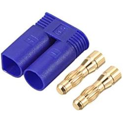 uxcell 5 mm Bullets Connector Gold Plated EC5 Connector Plugs RC LIPO Battery ESC Motor DIY Parts Equipment End (Male) 2Sets