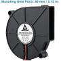 GDSTIME 75mm Blower Fan 2PIN, 75mm x 15mm Cooling Blower Fan, 5V DC Brushless Cooler Fan