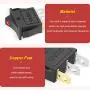 QCQIANG 2PCS AC 16A 250V 20A 125V Rocker Switch with Red LED Light, Rocker Button Switch for Cars, Motorcycles, Vacuum Cleaners