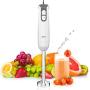 XMIX Immersion Hand Blender with 304 Stainless Steel, Handheld Single Stick Blender with Turbo Mode for Blend Baby Food, Purees Soups, Smoothies, and Dips