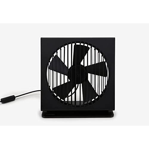 DailyLike USB Fan Mini Brushless DC Motor 45 ° Angle Adjustment Natural Wind Low Noise Two Step Wind Speed (Black)
