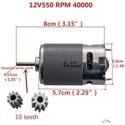 weelye 2 Pcs 12V550 RPM 40000 with High Torque 12 Volt DC Motor, SUV Parts Electric Electric Motor , Suitable for RC Car Children Ride on Toys Replacement Parts
