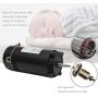 PureBy JM1102 Up-Rated 1.0HP 56J 3450RPM Thermal Protected Swimming Pool Pump Motor w/Spade Wire Connectors Kit