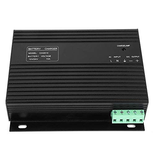 Genset Battery Charger, 12V/24V 10A Diesel Generator Genset Intelligent Battery Charger for Various Brands of 12V and 24V Lead-Acid Batteries