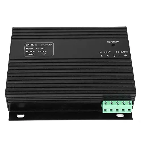 Genset Battery Charger, 12V/24V 10A Diesel Generator Genset Intelligent Battery Charger for Various Brands of 12V and 24V Lead-Acid Batteries
