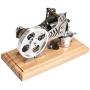 Wifehelper LED Air Stirling Engine Funny Education Electricity Power Generator Model Education Model Toy Kit