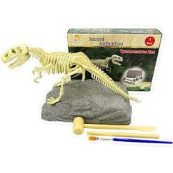 JCT Dinosaur Dig Toy Dinosaur Excavation Kit for Kids, Bones Fossil of T Rex 3D Skeleton Dinosaur Excavation Kit Tyrannosaurus Kid’s Science Education DIY Toys Gift (T Rex)