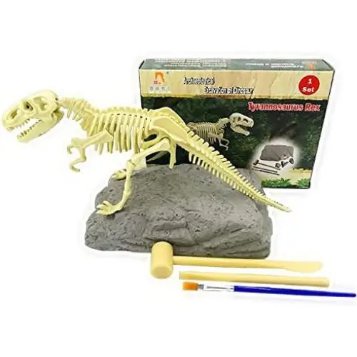 JCT Dinosaur Dig Toy Dinosaur Excavation Kit for Kids, Bones Fossil of T Rex 3D Skeleton Dinosaur Excavation Kit Tyrannosaurus Kid’s Science Education DIY Toys Gift (T Rex)