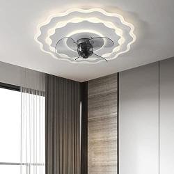 CATA-MEDICA Ceiling Fan With Light 120W 3-Speed Flush Mount Lighting Fixtures Modern Remote Control Ultra-Quiet Fan Lamp ABS LED Ceiling Light With Fan Light Fan For Indoor Living Bed Room Small Space