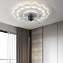 CATA-MEDICA Ceiling Fan With Light 120W 3-Speed Flush Mount Lighting Fixtures Modern Remote Control Ultra-Quiet Fan Lamp ABS LED Ceiling Light With Fan Light Fan For Indoor Living Bed Room Small Space