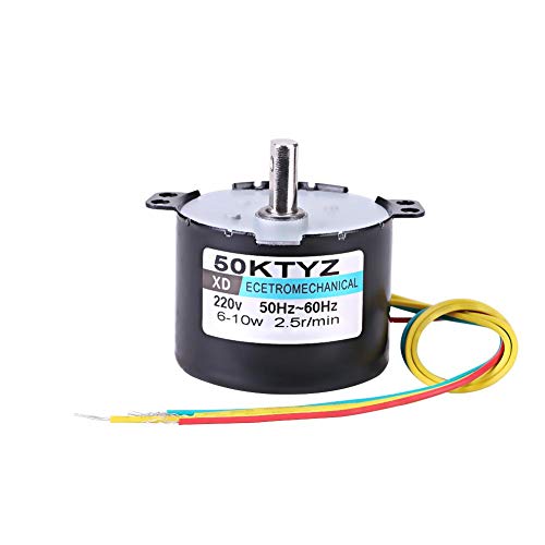 AC Motors Permanent Magnet Synchronous Motor CW/CCW XD-50KTYZ AC 220V for DIY Generator(2.5RPM)