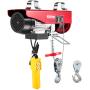 Happybuy 440 LBS Lift Electric Hoist, 110V Electric Hoist, Remote Control Electric Winch Overhead Crane Lift Electric Wire Hoist for Factories, Warehouses, Construction, Building, Goods Lifting