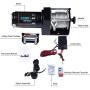 Electric Winch 12V 24V 3000 lbs Winches for Towing Boat Off Road with Wireless Remote Control+Control Box+Roller Fairlead+Switch Assembly+Bolts+Users Manual