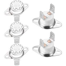 uxcell KSD301 Thermostat 165°C/329°F 10A Normally Closed N.C Adjust Snap Disc Temperature Switch for Microwave,Oven,Coffee Maker 5pcs