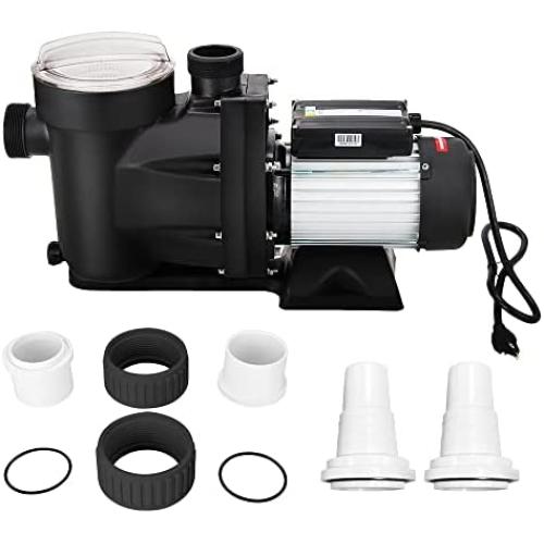 Anbull 2.5HP Swimming Pool Pump, 1850W In/Above Ground Pool Pump with 59.05 Electric Cord, High Efficiency and Low Noise, Apply to Water Circulation in Filtration System (110-120V/60HZ)
