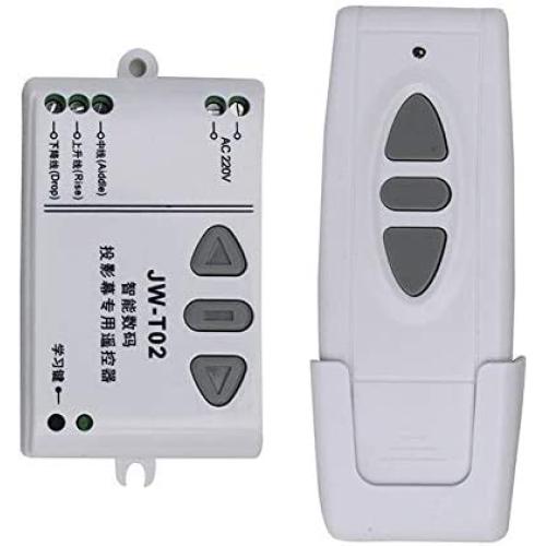 Calvas JW-T02 AC 220V Motor Wireless Remote Control Switch UP Down Stop Tubular Motor Controller Motor Forward Reverse TX RX Latched - (Color: 315MHZ)