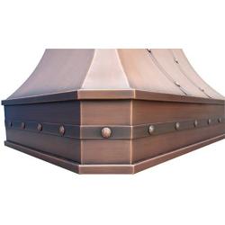 SINDA Classic 16 Gauge Solid Copper Kitchen Range Hood with High Airflow Centrifugal Blower, Stainless Steal Vent with Liner and Internal Motor, Baffle Filter, H3STRBNI3027