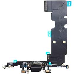 Johncase OEM Charging Port Dock Connector Flex Cable + Microphone + Cellular Antenna + Vibration Motor Connector Replacement Part Compatible for iPhone 8 Plus All Carriers (Gray)