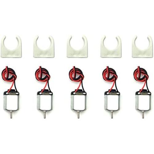 EUDAX 5 Pcs Rectangular DC Motor Mini Electric Motor 1.5-3V 24000RPM with 9.8