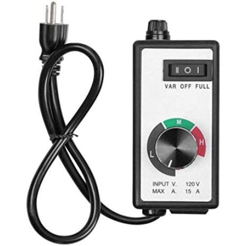 TOPCHANCES AC100-240V 15A Variable Fan/Router Speed Controller 3 Settings Motor Electrical Speed Control Governor Variable Fan Speed Controller Router AC Rheostat