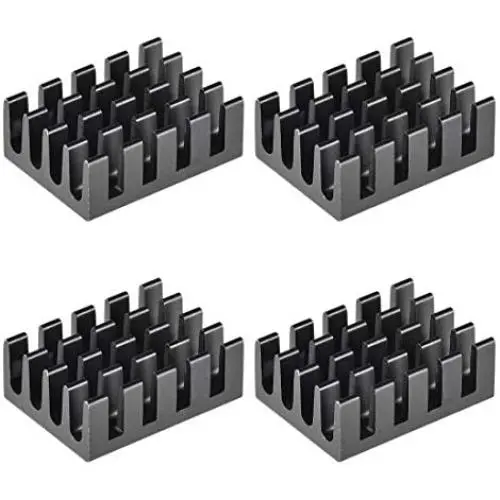 uxcell Electronic Radiators Heatsink for MOS GPU IC Chip Black 19 x 14 x 7 mm 4pcs
