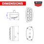 Astro 400 4 Gang LED Push Button Switch Box Panel – Motorcycle Handlebar Mount - Emergency Car Light Controller With 4 Backlit Control Buttons - Universal Switch Box, SUV, ATV, Bike, Motorcycle, Truck