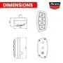 Astro 400 4 Gang LED Push Button Switch Box Panel – Motorcycle Handlebar Mount - Emergency Car Light Controller With 4 Backlit Control Buttons - Universal Switch Box, SUV, ATV, Bike, Motorcycle, Truck