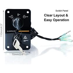 VOYOCHT 704-82570-08-00 Single Engine Key Switch Panel Compatible with Yamaha 12V Outboard Yacht Switch Panel 704-82570-11-00 704-82570-12-00