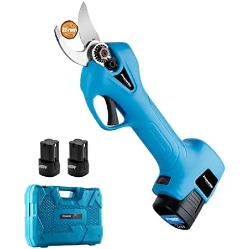 Coupe-branches électrique, 16,8V sans fil, lames de taille, moteur brushless, 25mm (1 pouce) de diamètre, coupe-branches robuste pour arbres fruitiers, jardinage. Coupe-branches électrique, 16,8V sans fil, lames de taille, moteur brushless, 25mm (1 pouce) de diamètre, coupe-branches robuste pour arbres fruitiers, jardinage.