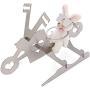 KF Ornament Motorcycle Beer Can Chicken Holder for Grill - Portable Bike Chicken Rack Sturdy Stainless Steel Chicken Roaster with Beer can Bottom Crossbar for Home Camping BBQ Use Grill Racks (Heart)