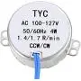 uxcell Synchronous Motor AC 100-127V 1.4-1.7RPM 50-60Hz CCW/CW 4W Turntable Gear Box for Microwave Oven