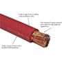 WNI 1/0 Gauge 10 Feet Red 1/0 AWG Ultra Flexible Welding Battery Copper Cable Wire - Made In The USA - Car, Inverter, RV, Solar