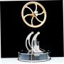 Eioflia Motor Steam Heat,Low Temperature Stirling Engine, Motor Model Cool No Steam Education Model Toy Kits Gold