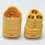 Hobbysky 10 Pairs MT60 Male Female Motor Plug Connector 3.5mm 3-Pole Bullet Connectors Plug Set for RC ESC to Motor with Housing for RC Lipo Battery (10 Pairs)
