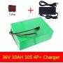 Wnicek 36V 10Ah 10S 4P E-Bike Battery Pack Waterproof Lithium-ion Battery for 750W 500W 350W 250W Motors for Electric Scooter Electric Tricycles Electric Tools with Charger