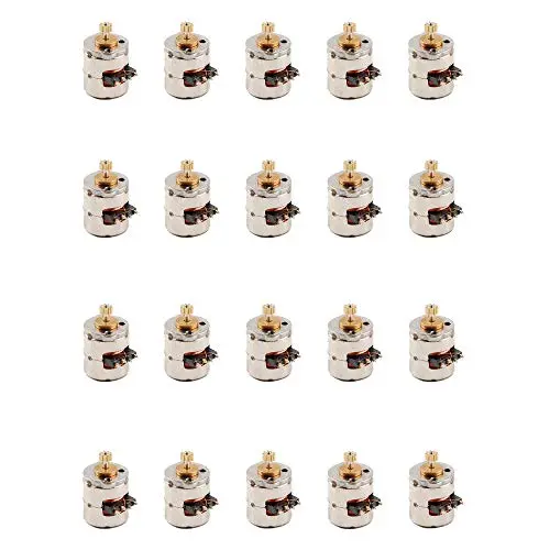 BAENRCY 20 pcs 3-5v Dc 2 Phase 4 Wire Dia 8mm Dc Stepper Motor Micro Stepping Motor for Digital Products Camera Size 8x9.5mm