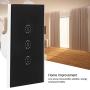 Garosa 10A WiFi Curtain Switch Remote Control Touch Smart Curtain Switch Voice Mobile APP Control US Standard AC95-250V PC ABS Black for Electric Smart Curtains System