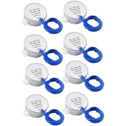 BNYZWOT Metal TYC-50 Double Flat Shaft CW/CCW Undirectional Speed Reduction Synchronous Motor AC110V 5-6RMP Silver 8 Pack